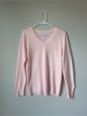 Croft & Barrow Light Pink V-Neck Sweater Women’s Size Small